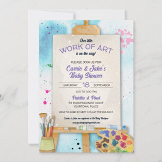 Work of Art Baby Shower Invitation Einladung