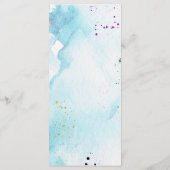 Work of Art Baby Shower Menükarte (Rückseite)