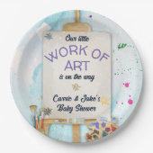 Work of Art Baby Shower Pappteller (Vorderseite)