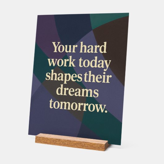 Work quotes AI art Acrylschild (Winkel)