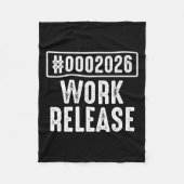 Work Release 2026 Funny Coding Engineer Retirement Fleecedecke (Vorderseite)