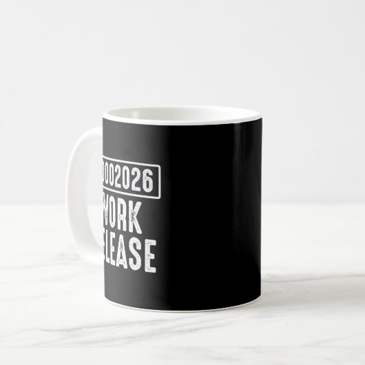 Work Release 2026 Funny Coding Engineer Retirement Kaffeetasse (Vorderseite Links)
