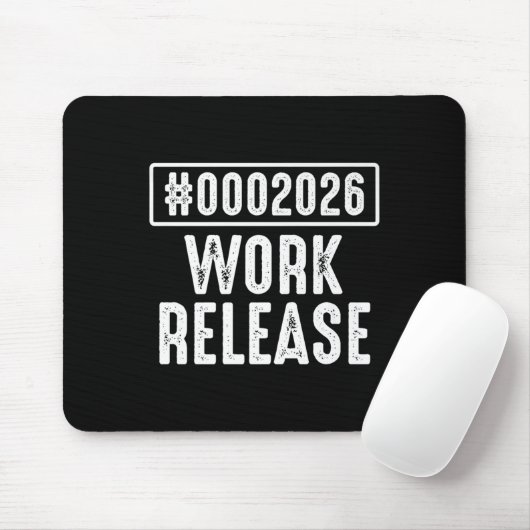 Work Release 2026 Funny Coding Engineer Retirement Mousepad (Mit Mouse)