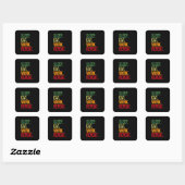 Work Repeat Hamster Quadratischer Aufkleber (Blatt)