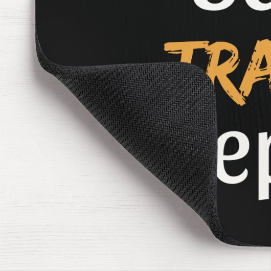 Work Rett Travel Repeat - Cool Broke Traveller Mousepad (Ecke)