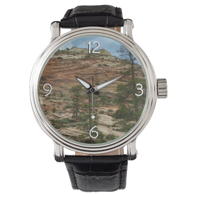 Work Rock Walls im Zion Nationalpark Armbanduhr (Vorderseite)