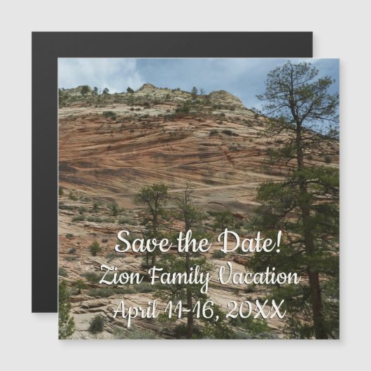 Work Rock Walls im Zion Nationalpark Magnetkarte (Vorne/Hinten)