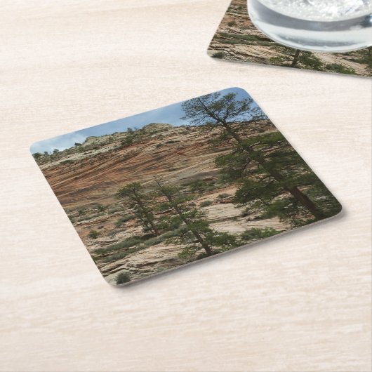 Work Rock Walls im Zion Nationalpark Rechteckiger Pappuntersetzer (angewinkelt)