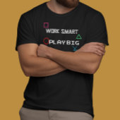 Work Smart Play große Retro-Gaming-Angebot T-Shirt