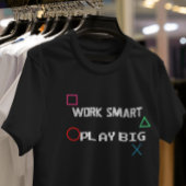 Work Smart Play große Retro-Gaming-Angebot T-Shirt