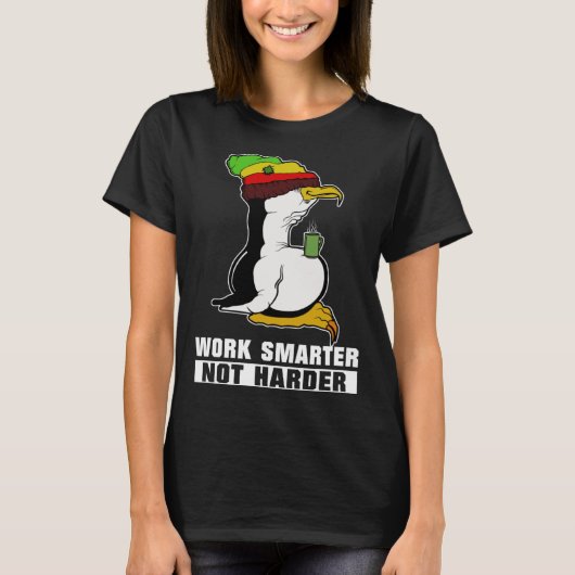 Work Smarter Not Harder Linux Penguin for Programm T-Shirt (Vorderseite)