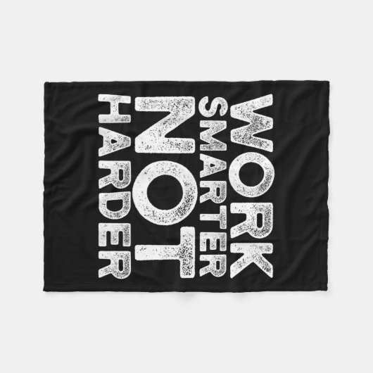 Work Smarter Not Harder Motivational Apparel Fleecedecke (Vorderseite (Horizontal))