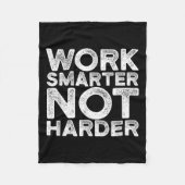 Work Smarter Not Harder Motivational Apparel Fleecedecke (Vorderseite)