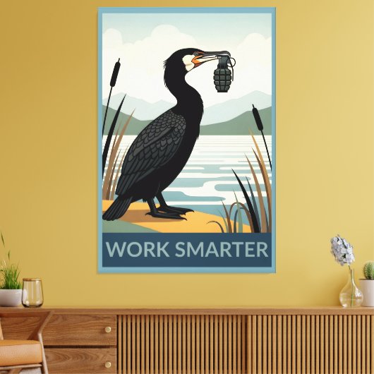 Work smarter poster leinwanddruck (Insitu (Wohnzimmer))