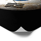 Work South Korean Flag Football Soccer Ball Poster (Ecke)