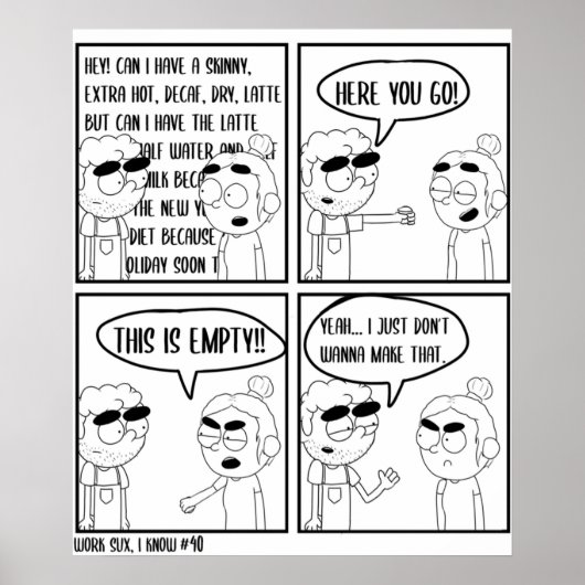 Work Sux 40 Poster (Vorne)