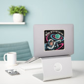 Work With Intention Aufkleber (Laptop auf Schreibtisch)