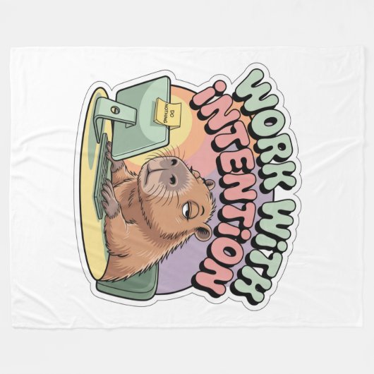 Work With Intention Fleecedecke (Vorderseite (Horizontal))