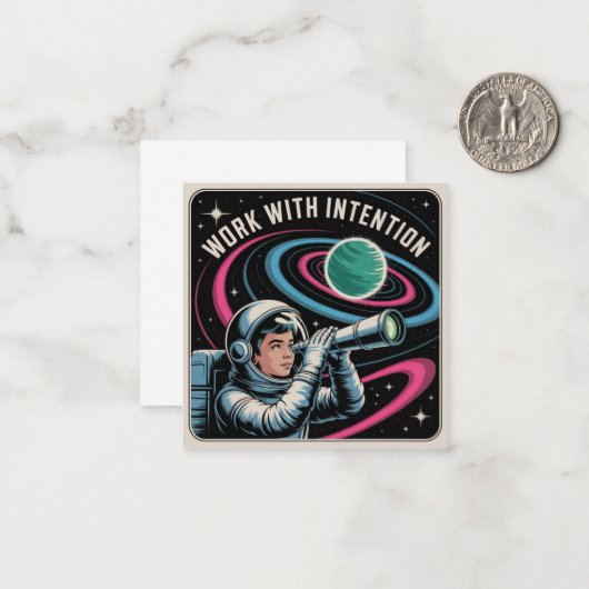 Work With Intention Mitteilungskarte (Vorderseite/Rückseite Beispiel)