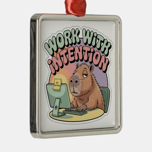 Work With Intention Ornament Aus Metall (Rechts)