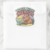 Work With Intention Quadratischer Aufkleber (Tasche)
