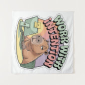 Work With Intention Wandteppich (Vorderseite (Horizontal))