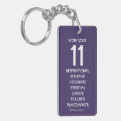 "Work your 11" Numerology Key Chain for Number 11 Schlüsselanhänger (Vorderseite links)