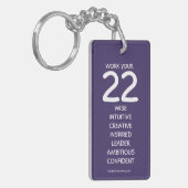 "Work your 22" Numerology Key Chain for Number 22 Schlüsselanhänger (Vorderseite links)
