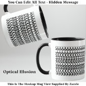 Workaholic Hidden Message 131BW Funny Quote Tasse