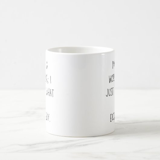 Workaholisch Kaffeetasse (Mittel)