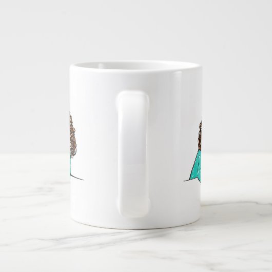 Workaholische Kaffee Lover Tasse - Stresst + müde (Rückseite)