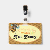 Worker Bee Volenteer Niedlich Honey Bee Ausweis (Vorderseite mit Clip)