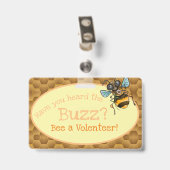 Worker Bee Volenteer Niedlich Honey Bee Ausweis (Rückseite mit Clip)