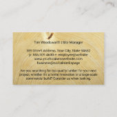 Worker Examining Lumber at the Mill Visitenkarte (Rückseite)