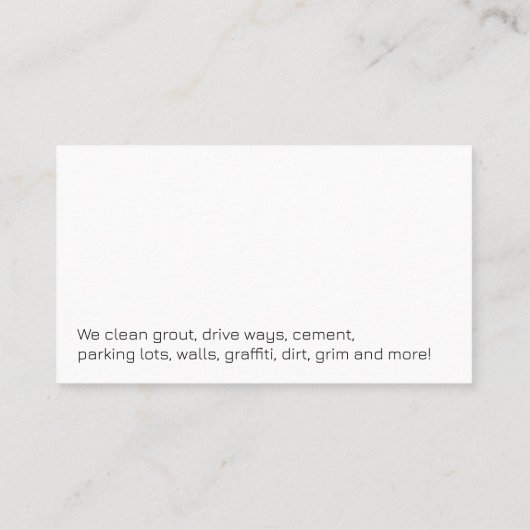 Worker Power Washing Zuhause | Seifenblasen Visitenkarte (Rückseite)