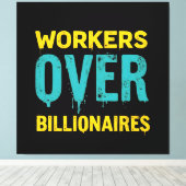 Workers Over Billionaires: Power to the People HD Leinwanddruck (Insitu (Holzboden))
