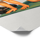 Workin My Glutes -Funny Retro Fitness Pin-Up- Gym Poster (Ecke)