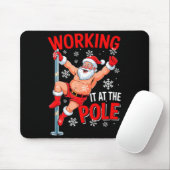 Working At Le Xmas Santa Dancing Funny Joke Dirty Mousepad (Mit Mouse)