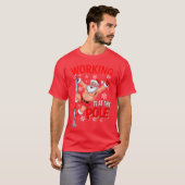Working At Pole Santa Dancing Joke Dirty - design T-Shirt (Vorne ganz)