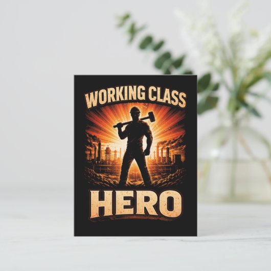 Working Class Hero Postkarte (Stehend Vorderseite)