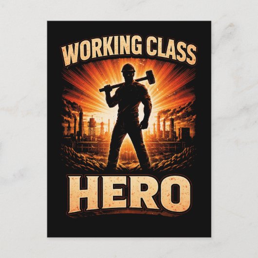Working Class Hero Postkarte (Vorderseite)