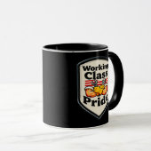 Working Class Pride Badge – Blue Collar Worker Tasse (VorderseiteRechts)