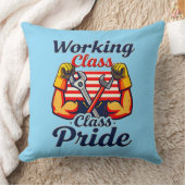 Working Class Pride Strong Arms Design Kissen (Decke)