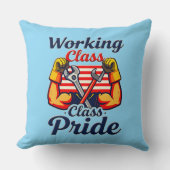 Working Class Pride Strong Arms Design Kissen (Vorderseite)