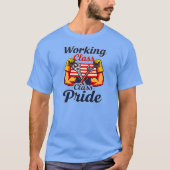 Working Class Pride Strong Arms Design T-Shirt (Vorderseite)
