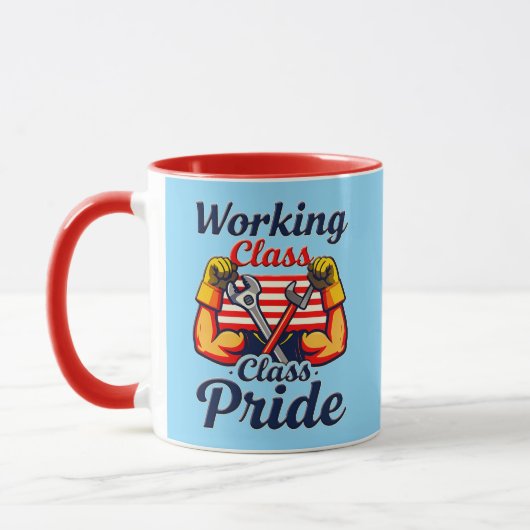 Working Class Pride Strong Arms Design Tasse (Links)