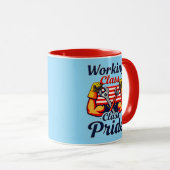 Working Class Pride Strong Arms Design Tasse (VorderseiteRechts)