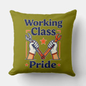 Working Class Pride Tools and Strength Design Kissen (Vorderseite)