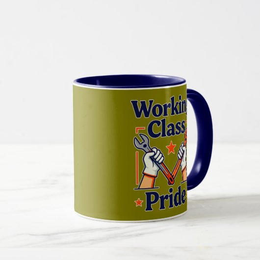 Working Class Pride Tools and Strength Design Tasse (VorderseiteRechts)