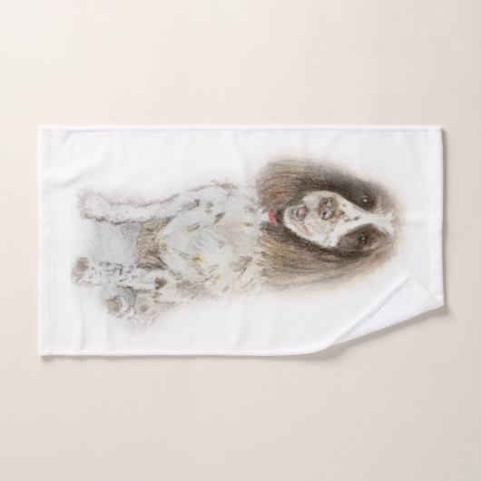 Working Cocker Spaniel Badhandtuch Set (Handtuch)